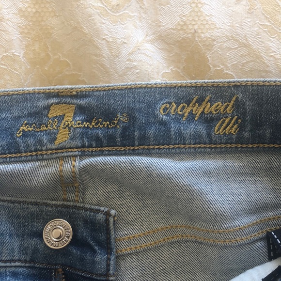 7 for All Mankind Cropped Ali Ankle Jeans Sz 28 - Picture 2 of 6